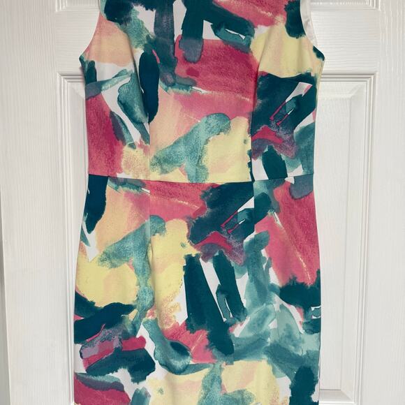 Apt.9 New Women's Abstract Sleeveless Sheath Dress Size 8 - Picture 3 of 14